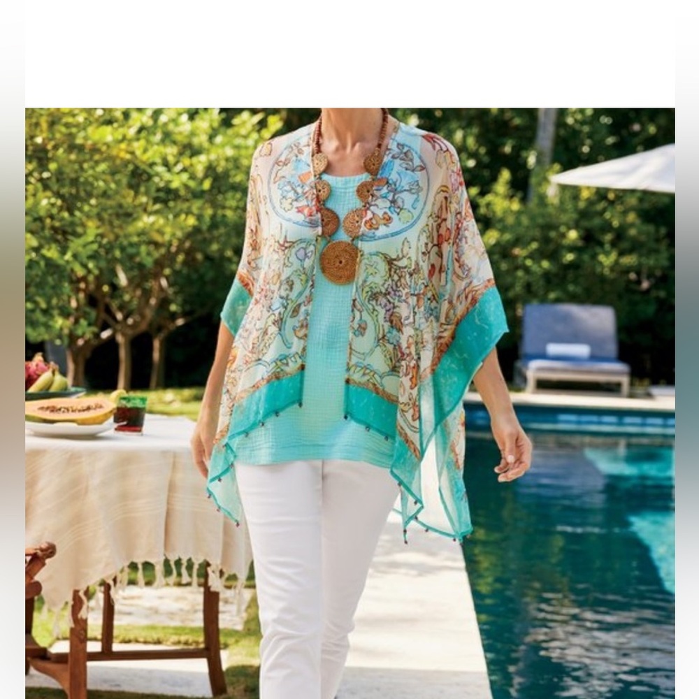 NWT Soft Surroundings Floral Kimono Top
